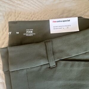 Old Navy Olive High-Rise Pixie Pants